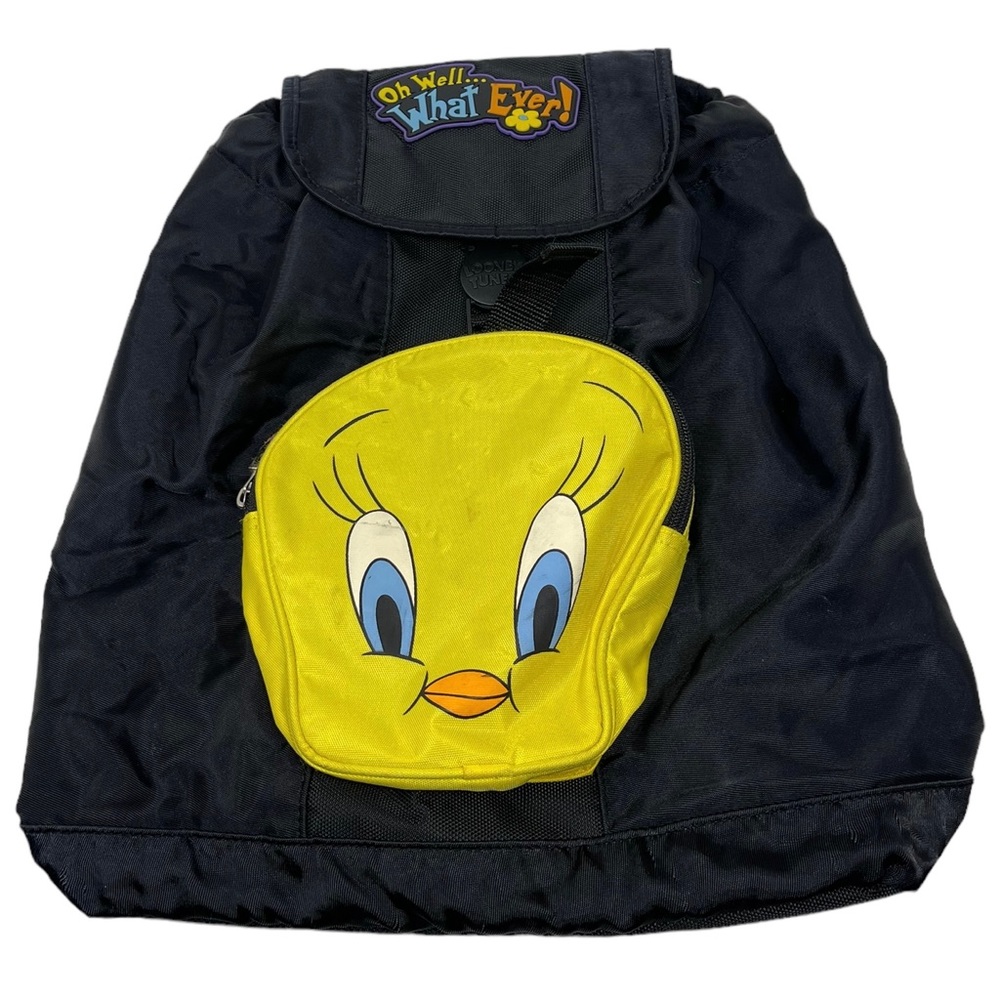 Vintage 1999 Tweety Bird Looney Tunes Warner Brothers Drawstring Backpack